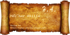 Héber Atilla névjegykártya